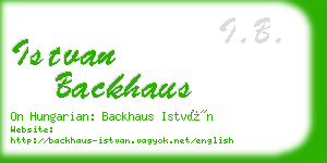 istvan backhaus business card